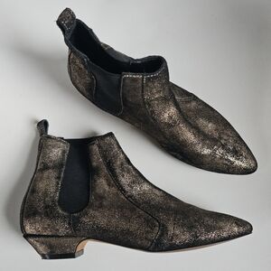 LINEA PAOLO Bronze Suede Regan Bootie, 7m